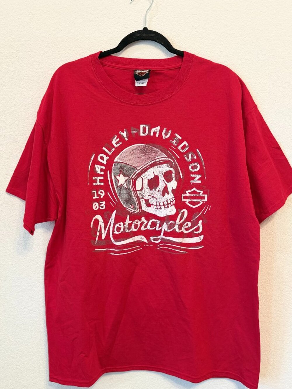 Harley-Davidson Motorcycles Skull Graphic Tee Red XL Men’s Unisex